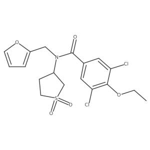 3,5-dichloro-N-(1,1-dioxidotetrahydrothiophen-3-yl)-4-ethoxy-N-(furan-2-ylmethyl)benzamide Structure