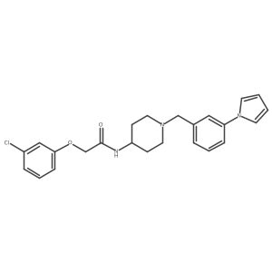 2-(3-Chlorophenoxy)-n-{1-[3-(1h-pyrrol-1-yl)benzyl]piperidin-4-yl}acetamide Structure