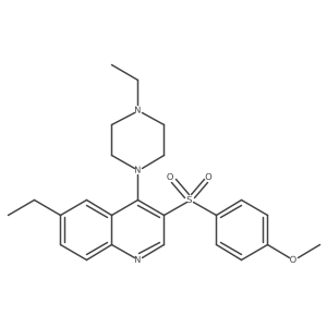 6-Ethyl-4-(4-ethylpiperazin-1-yl)-3-((4-methoxyphenyl)sulfonyl)quinoline Structure