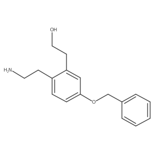 2-(2-(2-Aminoethyl)-5-(benzyloxy)phenyl)ethan-1-ol结构式