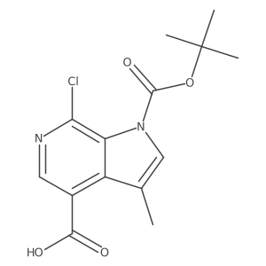 1h-Pyrrolo[2,3-c]pyridine-1,4-dicarboxylic acid,7-chloro-3-methyl-,1-(1,1-dimethylethyl)ester结构式