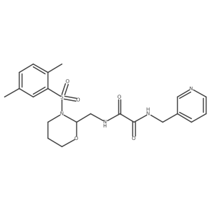 N-[[3-(2,5-dimethylphenyl)sulfonyl-1,3-oxazinan-2-yl]methyl]-N''-(3-pyridinylmethyl)oxamide Structure