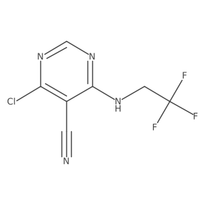 4-Chloro-6-((2,2,2-trifluoroethyl)amino)pyrimidine-5-carbonitrile结构式