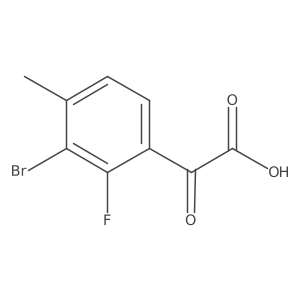 2-(3-Bromo-2-fluoro-4-methylphenyl)-2-oxoacetic acid Structure