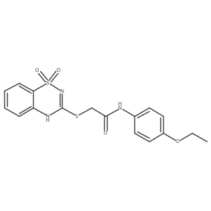 2-[(1,1-dioxo-4H-1lambda6,2,4-benzothiadiazin-3-yl)sulfanyl]-N-(4-ethoxyphenyl)acetamide Structure