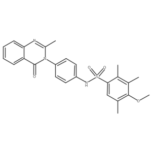 4-methoxy-2,3,5-trimethyl-N-(4-(2-methyl-4-oxoquinazolin-3(4H)-yl)phenyl)benzenesulfonamide Structure