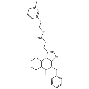 3-(4-benzyl-5-oxo-3,3a,5a,6,7,8,9,9a-octahydro-[1,2,4]triazolo[4,3-a]quinazolin-1-yl)-N-[2-(3-methylphenyl)ethyl]propanamide Structure