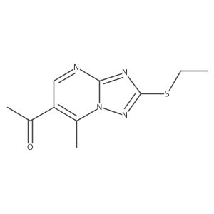 1-[2-(Ethylsulfanyl)-7-methyl[1,2,4]triazolo[1,5-a]pyrimidin-6-yl]ethanone Structure