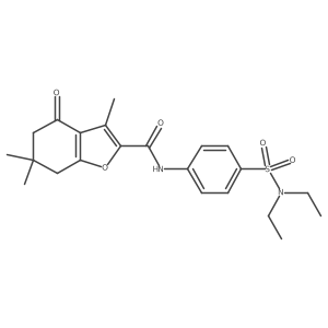 N-[4-(diethylsulfamoyl)phenyl]-3,6,6-trimethyl-4-oxo-4,5,6,7-tetrahydro-1-benzofuran-2-carboxamide Structure