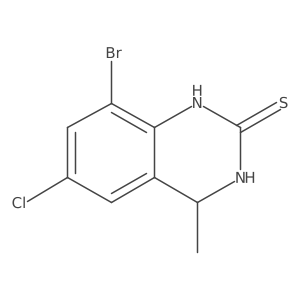 8-bromo-6-chloro-4-methyl-3,4-dihydro-1H-quinazoline-2-thione Structure