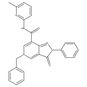 5-benzyl-N-(6-methylpyridin-2-yl)-3-oxo-2-phenyl-3,5-dihydro-2H-pyrazolo[4,3-c]pyridine-7-carboxamide结构式