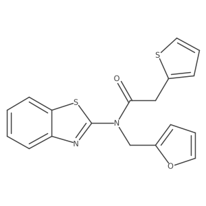 N-(benzo[d]thiazol-2-yl)-N-(furan-2-ylmethyl)-2-(thiophen-2-yl)acetamide结构式
