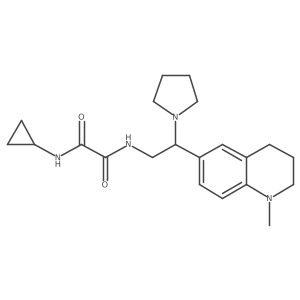 N1-cyclopropyl-N2-(2-(1-methyl-1,2,3,4-tetrahydroquinolin-6-yl)-2-(pyrrolidin-1-yl)ethyl)oxalamide结构式