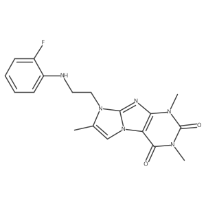 8-(2-((2-fluorophenyl)amino)ethyl)-1,3,7-trimethyl-1H-imidazo[2,1-f]purine-2,4(3H,8H)-dione结构式