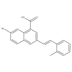 6-Bromo-2-[2-(2-methylphenyl)ethenyl]quinoline-4-carboxylic acid结构式