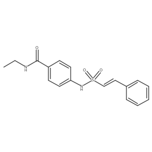 N-ethyl-4-(2-phenylethenesulfonamido)benzamide结构式