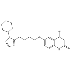 2(1H)-Quinolinone, 6-(4-(1-cyclohexyl-1H-tetrazol-5-yl)butoxy)-3,4-dihydro-4-hydroxy- structure
