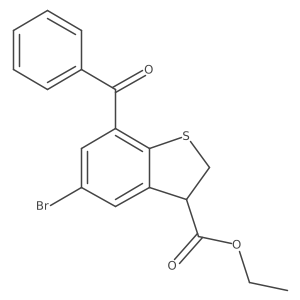 Ethyl 7-benzoyl-5-bromo-2,3-dihydrobenzothiophene-3-carboxylate Structure