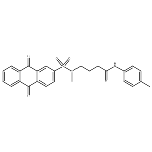 4-(N-methyl-9,10-dioxo-9,10-dihydroanthracene-2-sulfonamido)-N-(p-tolyl)butanamide Structure