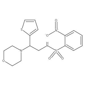 N-(2-morpholino-2-(thiophen-2-yl)ethyl)-2-nitrobenzenesulfonamide结构式