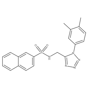 N-((1-(3,4-dimethylphenyl)-1H-tetrazol-5-yl)methyl)naphthalene-2-sulfonamide Structure