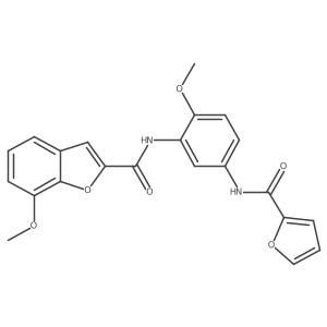 N-{5-[(furan-2-ylcarbonyl)amino]-2-methoxyphenyl}-7-methoxy-1-benzofuran-2-carboxamide Structure