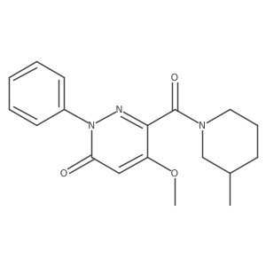5-methoxy-6-[(3-methylpiperidino)carbonyl]-2-phenyl-3(2H)-pyridazinone Structure