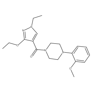 (3-ethoxy-1-ethyl-1H-pyrazol-4-yl)(4-(2-methoxyphenyl)piperazin-1-yl)methanone Structure