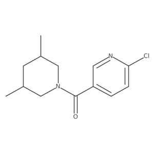2-Chloro-5-(3,5-dimethylpiperidine-1-carbonyl)pyridine结构式