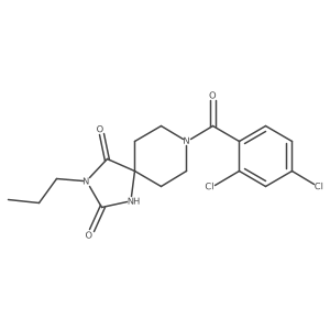 8-(2,4-Dichlorobenzoyl)-3-propyl-1,3,8-triazaspiro[4.5]decane-2,4-dione结构式