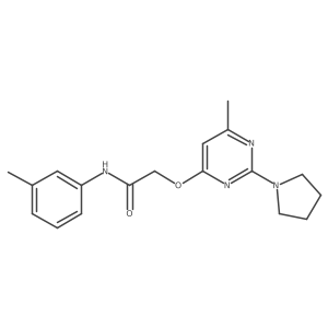 N-(3-methylphenyl)-2-{[6-methyl-2-(pyrrolidin-1-yl)pyrimidin-4-yl]oxy}acetamide结构式