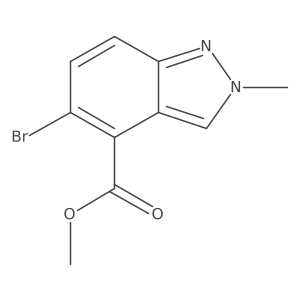 methyl 5-bromo-2-methyl-2H-indazole-4-carboxylate结构式