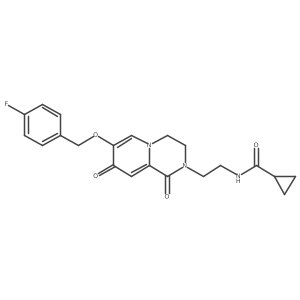 N-(2-(7-((4-fluorobenzyl)oxy)-1,8-dioxo-3,4-dihydro-1H-pyrido[1,2-a]pyrazin-2(8H)-yl)ethyl)cyclopropanecarboxamide结构式