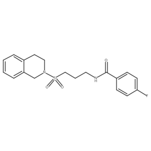 4-fluoro-N-[3-(1,2,3,4-tetrahydroisoquinoline-2-sulfonyl)propyl]benzamide Structure
