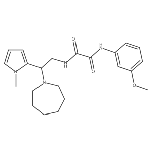N1-(2-(azepan-1-yl)-2-(1-methyl-1H-pyrrol-2-yl)ethyl)-N2-(3-methoxyphenyl)oxalamide结构式