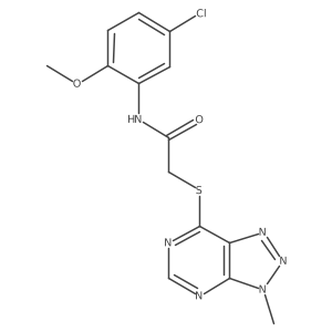 N-(5-chloro-2-methoxyphenyl)-2-({3-methyl-3H-[1,2,3]triazolo[4,5-d]pyrimidin-7-yl}sulfanyl)acetamide结构式