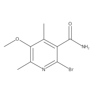 2-Bromo-5-methoxy-4,6-dimethylpyridine-3-carboxamide结构式