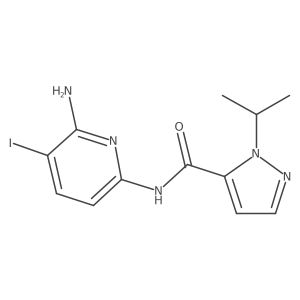 N-(6-amino-5-iodopyridine-2-yl)-1-isopropyl-1H-pyrazole-5-carboxamide Structure