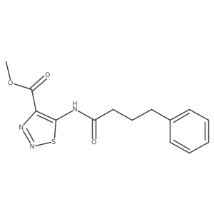 Methyl 5-[(4-phenylbutanoyl)amino]-1,2,3-thiadiazole-4-carboxylate结构式