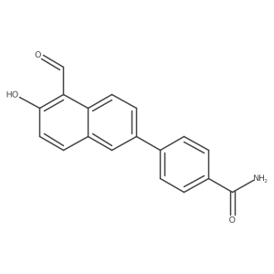 4-(5-Formyl-6-hydroxy-2-naphthalenyl)benzamide Structure