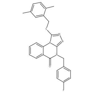 1-[(2,5-dimethylbenzyl)thio]-4-(4-fluorobenzyl)[1,2,4]triazolo[4,3-a]quinazolin-5(4H)-one Structure