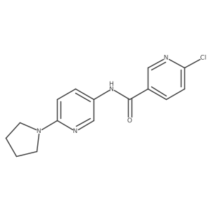 O=C(Nc1ccc(N2CCCC2)nc1)c1ccc(Cl)nc1结构式