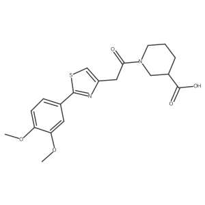 1-{[2-(3,4-Dimethoxyphenyl)-1,3-thiazol-4-yl]acetyl}piperidine-3-carboxylic acid结构式