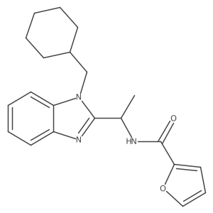 N-{1-[1-(cyclohexylmethyl)-1H-benzimidazol-2-yl]ethyl}furan-2-carboxamide Structure