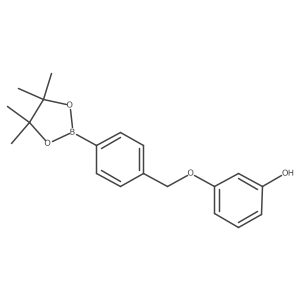 3-[[4-(4,4,5,5-Tetramethyl-1,3,2-dioxaborolan-2-yl)phenyl]methoxy]phenol结构式