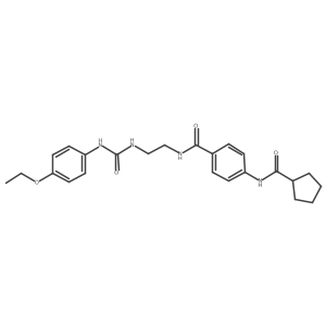 4-(cyclopentanecarboxamido)-N-(2-(3-(4-ethoxyphenyl)ureido)ethyl)benzamide结构式