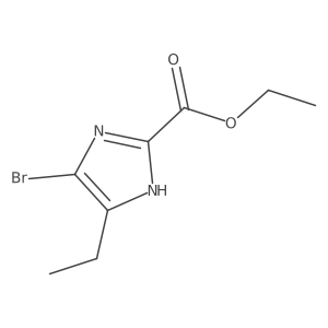 ethyl 4-bromo-5-ethyl-1H-imidazole-2-carboxylate结构式