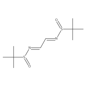 (R,R)-N,N'-(ethane-1,2-diylidene)bis(2-methylpropane-2-sulfinamide)结构式
