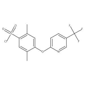 2,5-Dimethyl-4-(5-trifluoromethylpyridin-2-yloxy)-benzenesulfonyl chloride结构式