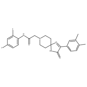 N-(2,4-difluorophenyl)-2-(2-(3,4-dimethylphenyl)-3-oxo-1,4,8-triazaspiro[4.5]dec-1-en-8-yl)acetamide Structure